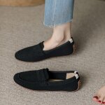 Chaussures plates astronomiques a tte carre pour femmes, mocassins dcontracts, chaussures simples ...