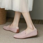 Chaussures plates astronomiques a tte carre pour femmes, mocassins dcontracts, chaussures simples ...