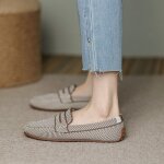 Chaussures plates astronomiques a tte carre pour femmes, mocassins dcontracts, chaussures simples ...