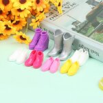 Chaussures de poupe 1 / 6, 2 paires, baskets plates, sandales authentiques, chaussures a talons hauts ...