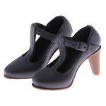 Chaussures de poupe pour corps de 12 pouces, sangle en t a talons hauts, echelle 1 / 6