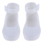 Chaussures de poupe en plastique pour fille, mini talon haut, lanire a la cheville, dcontractes, ...