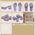 Chaussures de poupée proportionnelles, chaussures plates de 2. 3cm, plate - forme étanche, moules en ... Chaussures de poupée proportionnelles, chaussures plates de 2. 3cm, plate - forme étanche, moules en ...