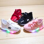 Chaussures de tennis lumineuses enfants en forme de lettre, chaussures de course, sport, a la mode, pour ...
