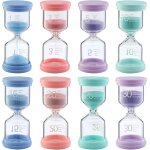Checarzhn - - no1 - 8 pices sablier enfant, timer enfant apprentis 1 / 3 / 5 / 10 / 15 / 20 / 25 / 30 ...