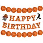 Checarzhn - - no1 - bannière d'anniversaire de basket - ball, décorations de fête de basket - ball panneau ... Checarzhn - - no1 - bannière d'anniversaire de basket - ball, décorations de fête de basket - ball panneau ...