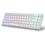 Checarzhn - - no1 - clavier mcanique 60 % avec 68 touches, rtroclairage rvb, clavier de jeu pour bureau ...