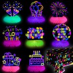 Checarzhn - - no1 - pièce maîtresse en nid d'abeille d'anniversaire glow party, 8 centres de table en ... Checarzhn - - no1 - pièce maîtresse en nid d'abeille d'anniversaire glow party, 8 centres de table en ...