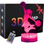 Cheerleading veilleuse pour enfants, veilleuse basket ball 3d lampe 16 couleurs changeantes a intensit ...