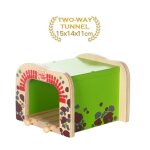 Chemin de fer en bois tunnel grotte, accessoires de parking adapt�s a thomas biro piste en bois, jouets ...