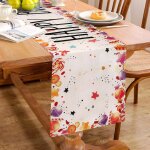 Chemin de table blanc anniversaire sucette chemin de table d`anniversaire avec sucette anniversaire chemin ...
