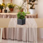 Chemin de table blanc nacré de 3 meter, nappe en tulle blanc et dentelle pour fête prénuptiale, fête ... Chemin de table blanc nacré de 3 meter, nappe en tulle blanc et dentelle pour fête prénuptiale, fête ...