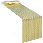 Chemin de table chang a paillettes scintillantes, décoration de table a manger métallique, feuille d'or ... Chemin de table chang a paillettes scintillantes, décoration de table a manger métallique, feuille d'or ...