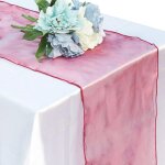 Chemin de table en organza blanc pour mariage, nappe, housse de chaise, ceinture, dcor de fte, sarcelle ...
