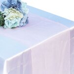 Chemin de table en organza blanc pour mariage, nappe, housse de chaise, ceinture, dcor de fte, sarcelle ...