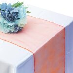 Chemin de table en organza blanc pour mariage, nappe, housse de chaise, ceinture, dcor de fte, sarcelle ...