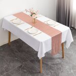 Chemin de table a paillettes or rose triomphe 30 x 180 cm, nappe a paillettes or rose pour mariage, baby ...