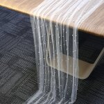 Chemin de table perle, 300x90cm nappe en dentelle perle tissu doux en tulle perl dcorations de table ...