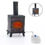 Chemin�e miniature electrique 1:12, flamme led, accessoire de simulation de salon, d�cor de sc�nes de ...