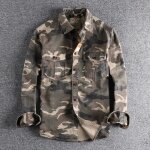 Chemise cargo de camouflage a manches longues pour hommes, chemises de combat s tactiques de sports de ... Chemise cargo de camouflage a manches longues pour hommes, chemises de combat s tactiques de sports de ...