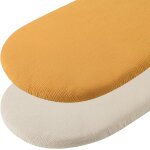 Cheng - 2pcs drap housse pour couffin, nacelle, berceau et cododo - 70x35cm matelas bb