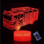Cheng - 3d camion de pompier nuit lampe 16 couleurs changeantes puissance usb télécommande contact switch ... Cheng - 3d camion de pompier nuit lampe 16 couleurs changeantes puissance usb télécommande contact switch ...