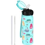 Cheng - bouteille d'eau en acier inoxydable 600ml / 20oz avec paille bouteille sport isolée flacon froid ... Cheng - bouteille d'eau en acier inoxydable 600ml / 20oz avec paille bouteille sport isolée flacon froid ...