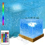 Cheng - lampe vague d'eau, 16 couleurs rotation dynamique vague plafond projection lumire d'ambiance ...