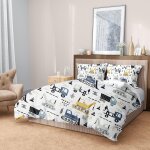 Cheng - parure de lit pour enfant - 135 x 200 cm - avec housse de couette - impression 3d - motif : pelleteuse ... Cheng - parure de lit pour enfant - 135 x 200 cm - avec housse de couette - impression 3d - motif : pelleteuse ...