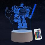 Cheng - veilleuse robot, veilleuse led 3d avec télécommande, veilleuse 16 couleurs pour enfants, cadeau ... Cheng - veilleuse robot, veilleuse led 3d avec télécommande, veilleuse 16 couleurs pour enfants, cadeau ...