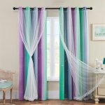 Cheng - xidi rideaux chambre enfant, rideaux occultants avec tulle dcoratif, motifs etoils, 86x183 ...