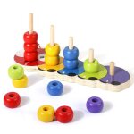 Chenille superposée en perles, jouet d'assemblage educatif pour enfants, blocs de construction en bois ... Chenille superposée en perles, jouet d'assemblage educatif pour enfants, blocs de construction en bois ...