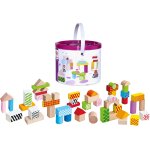 Chenquansarl - 100002226 - jeu de construction - blocs de bois colore