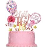 Chenquansarl - lot de 16 décorations de gâteau d'anniversaire pour femme, 20 pièces de décoration de ... Chenquansarl - lot de 16 décorations de gâteau d'anniversaire pour femme, 20 pièces de décoration de ...