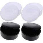 Chenquansarl - lot de 4 bo�tes de rangement circulaires en plastique pour jeu d'�checs - blanc