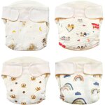 Chenquansarl - lot de 4 culottes d'apprentis en tissu pour bébé - couches en tissu lavables et réutilisables ... Chenquansarl - lot de 4 culottes d'apprentis en tissu pour bébé - couches en tissu lavables et réutilisables ...