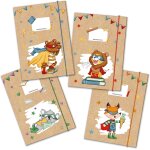 Chenquansarl - lot de 4 porte - documents de qualit suprieure pour enfants din a4 - motif animaux de ...