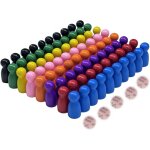 Chenquansarl - 80pcs pions en bois personne, pions en bois pour jeux de soci�t�, pions pour jeux de soci�t�, ...