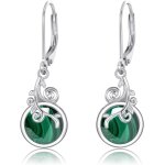 Chenquansarl - boucles d'oreilles malachite en argent sterling s925 - 8 mm - malachite - hypoallergéniques ... Chenquansarl - boucles d'oreilles malachite en argent sterling s925 - 8 mm - malachite - hypoallergéniques ...