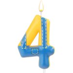 Chenquansarl - bougie d'anniversaire bleue et jaune, bougie numérotée d'anniversaire bougie a thème dessin ... Chenquansarl - bougie d'anniversaire bleue et jaune, bougie numérotée d'anniversaire bougie a thème dessin ...