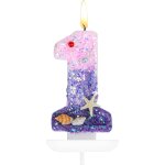 Chenquansarl - bougies d'anniversaire, en forme de chiffre 1, sur le thme de la sirne, dcoration de ...