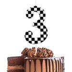 Chenquansarl - bougies d'anniversaire de voitures de course, bougies a carreaux noirs et blancs, voitures ... Chenquansarl - bougies d'anniversaire de voitures de course, bougies a carreaux noirs et blancs, voitures ...