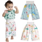 Chenquansarl - culotte apprentis propreté bébé, lot de 2 pantalon de couche fille lavable réutilisable ... Chenquansarl - culotte apprentis propreté bébé, lot de 2 pantalon de couche fille lavable réutilisable ...