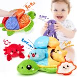 Chenquansarl - jouet bébé 0 - 6 mois, tortue peluche d'eveil montessori sensoriel, cadeau pour enfant ... Chenquansarl - jouet bébé 0 - 6 mois, tortue peluche d'eveil montessori sensoriel, cadeau pour enfant ...