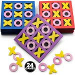 Chenquansarl - mini jeux tic tac toe (lot de 24) en mousse pour enfants, jeu socit enfants, cadeaux ...