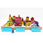 Chenquansarl - montessori blocs de construction en bois pour enfants jouet educatif empilable cadeau ...
