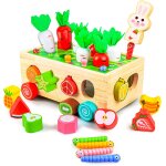 Chenquansarl - montessori jouet 1 an, ferme en bois 7 - en - 1 jeu de, recolte de carottes, cubes a emboîter ... Chenquansarl - montessori jouet 1 an, ferme en bois 7 - en - 1 jeu de, recolte de carottes, cubes a emboîter ...