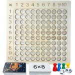 Chenquansarl - montessori mathmatique tableau, 10x 10 jeu de multiplication, jeux de plateau table de ...
