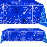 Chenquansarl - nappe xxl jetable avec toile d'araignée - décoration de table - en plastique - pour fête ... Chenquansarl - nappe xxl jetable avec toile d'araignée - décoration de table - en plastique - pour fête ...