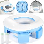 Chenquansarl - pot de voyage enfant pliable, pot bebe enfants 3 - in - 1 siège toilette pliable avec ... Chenquansarl - pot de voyage enfant pliable, pot bebe enfants 3 - in - 1 siège toilette pliable avec ...